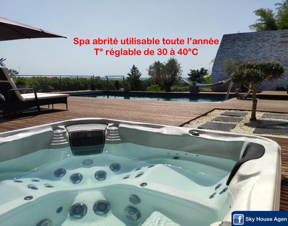 Piscine Chauffee Et Spa Jacuzzi Privatif Terrasse Sans Vis A Vis ,,,Sky House Agen,,, מראה חיצוני תמונה