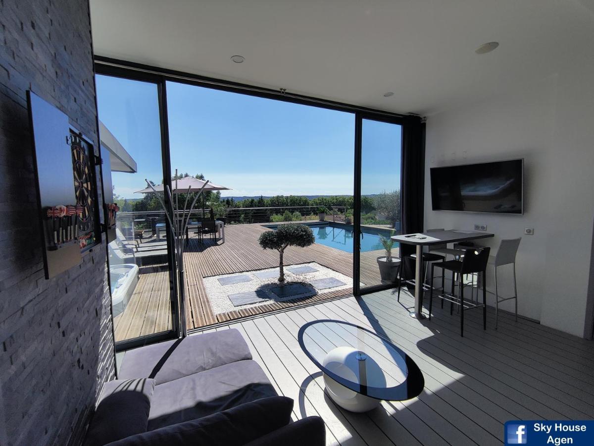 Piscine Chauffee Et Spa Jacuzzi Privatif Terrasse Sans Vis A Vis ,,,Sky House Agen,,, מראה חיצוני תמונה